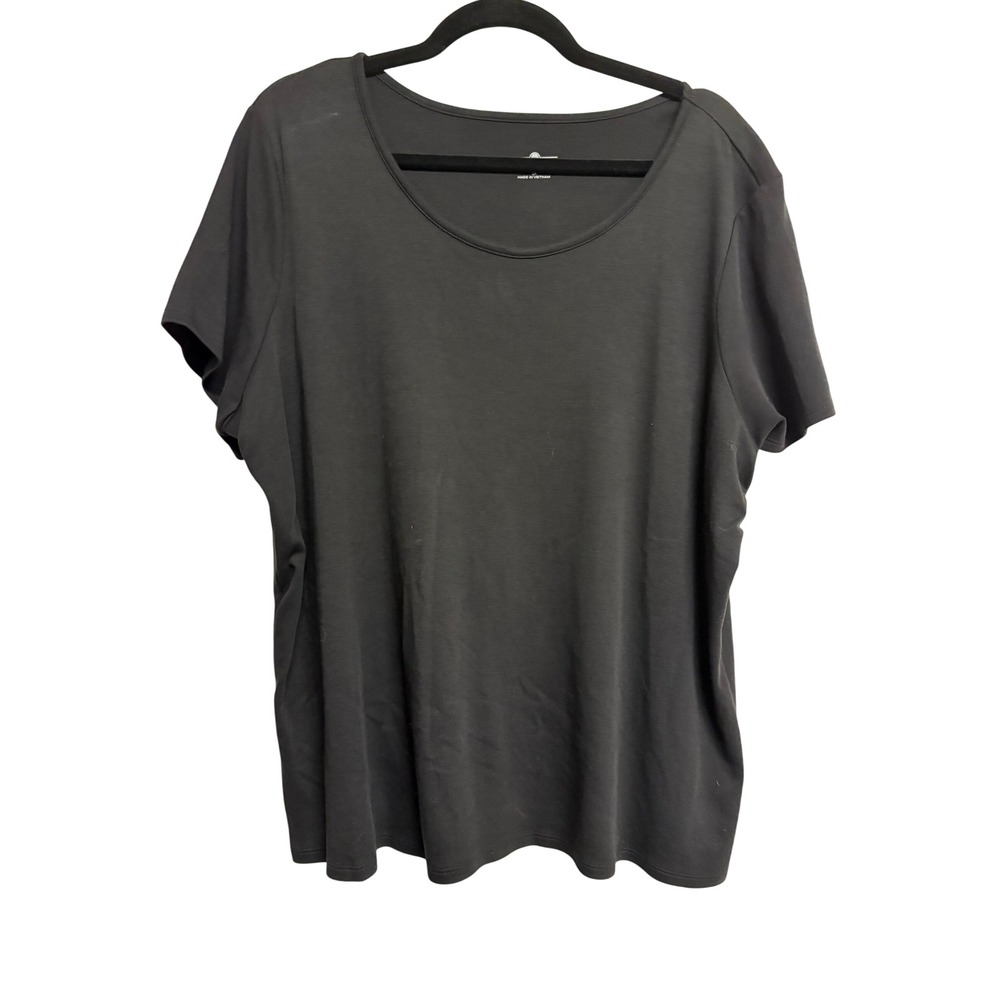 Lemon Way Black Short Sleeve Shirt Women's Size 2X‎